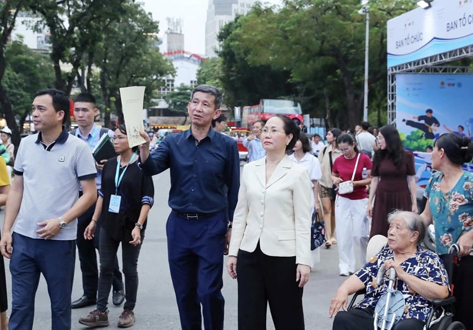 Tổng duyệt kịch bản Lễ phát động Phong trào "Toàn dân tập luyện thể thao" tại Hà Nội