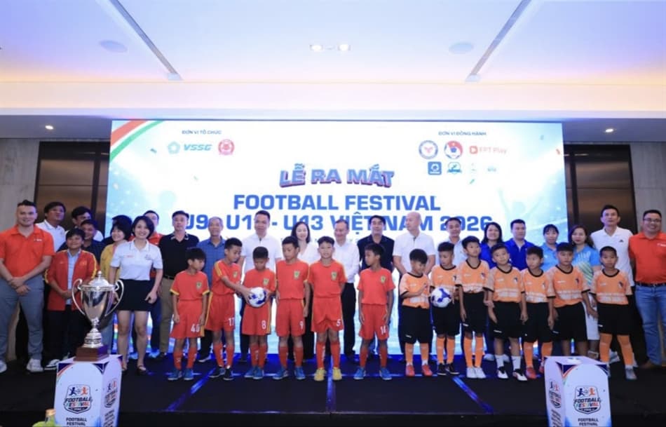 Football Festival U.9, U.11, U.13 Việt Nam 2026 sẽ khởi tranh vào ngày 30/7